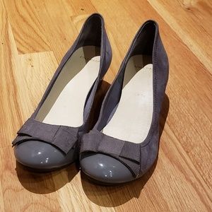 Super Comfortable Cole Haan gray wedge heel